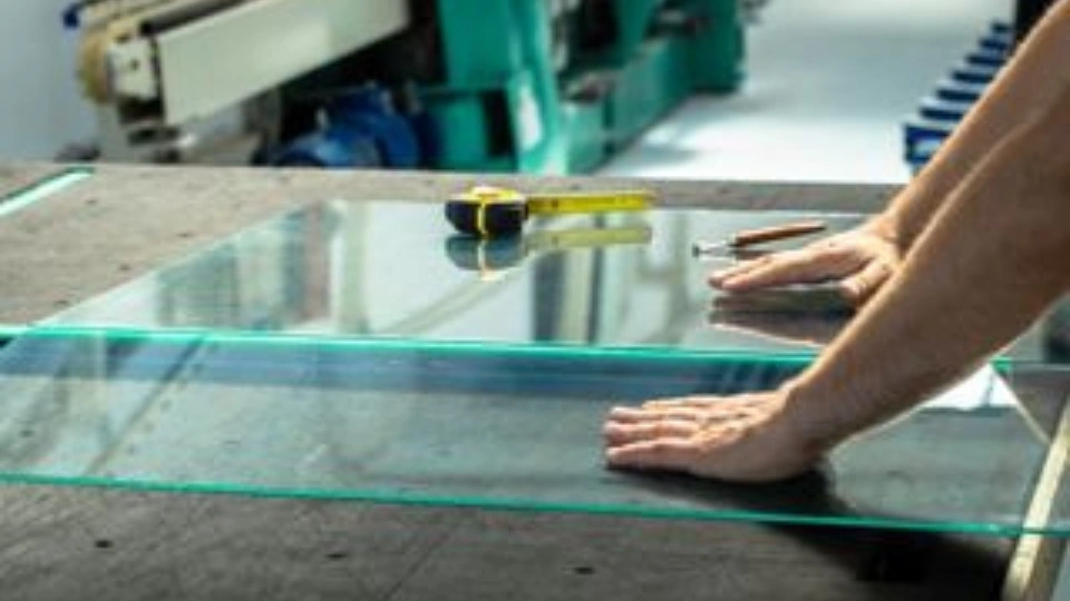 Remplacement d'une grande vitrine de magasin en verre feuilleté anti-effraction sur la Chaussée de Mons à Anderlecht.